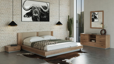Fantasia - Contemporary Walnut Mirror - image 2