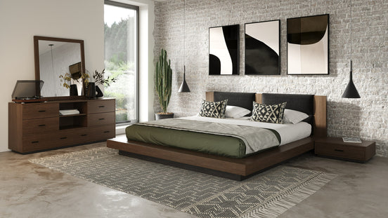 Fantasia - Contemporary Dark Walnut Mirror - image 2