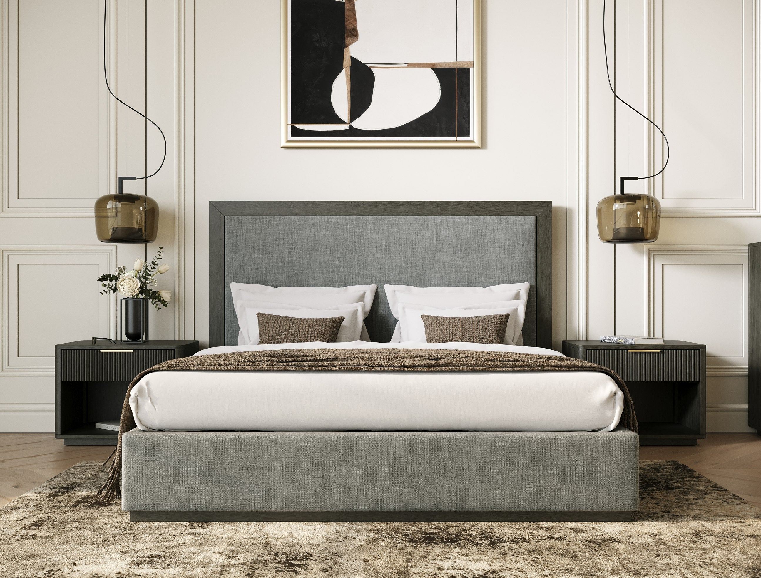 Santa Monica - Modern Grey Wash Nightstand - image 2