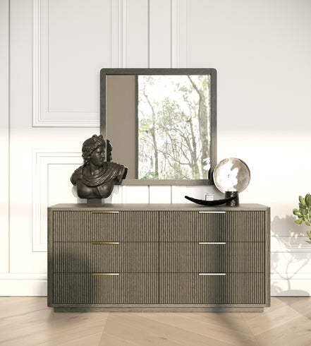 Santa Monica - Modern Grey Wash Mirror