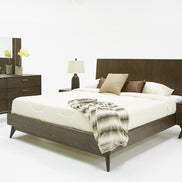 Novak Modern Dark Oak & Antique Brass Mirror - image 5