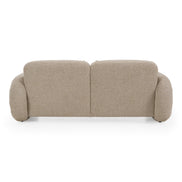 Odette - Modern Beige Fabric + White Burl Loveseat Sofa - image 4