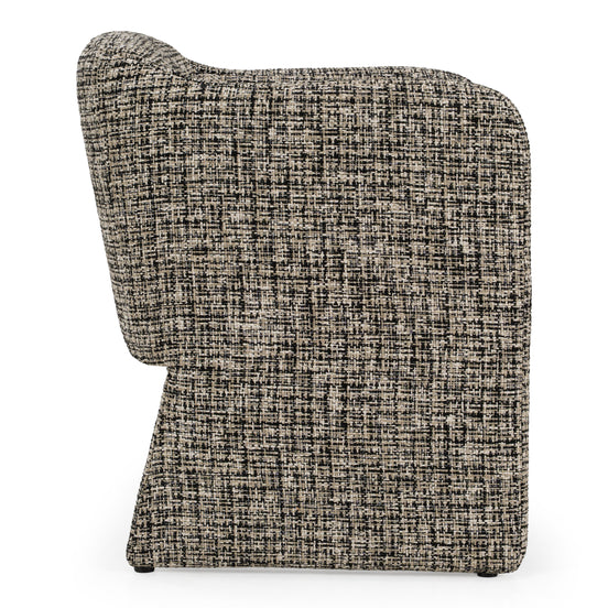 Oldford - Modern Beige + Black Fabric Dining Chair - image 2