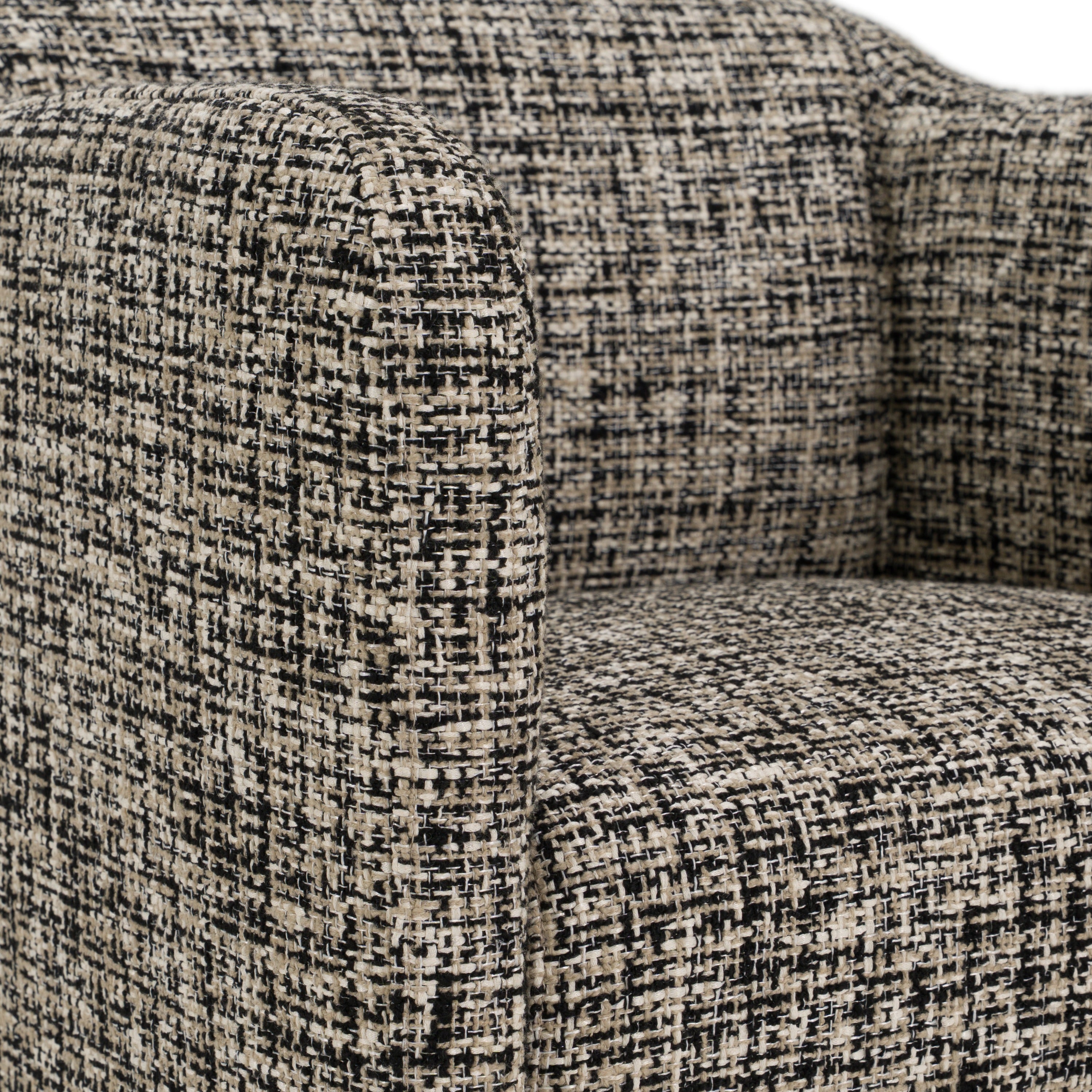 Oldford - Modern Beige + Black Fabric Dining Chair - image 5