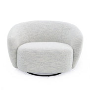 Omaha - Modern Swivel Off White Fabric Chair