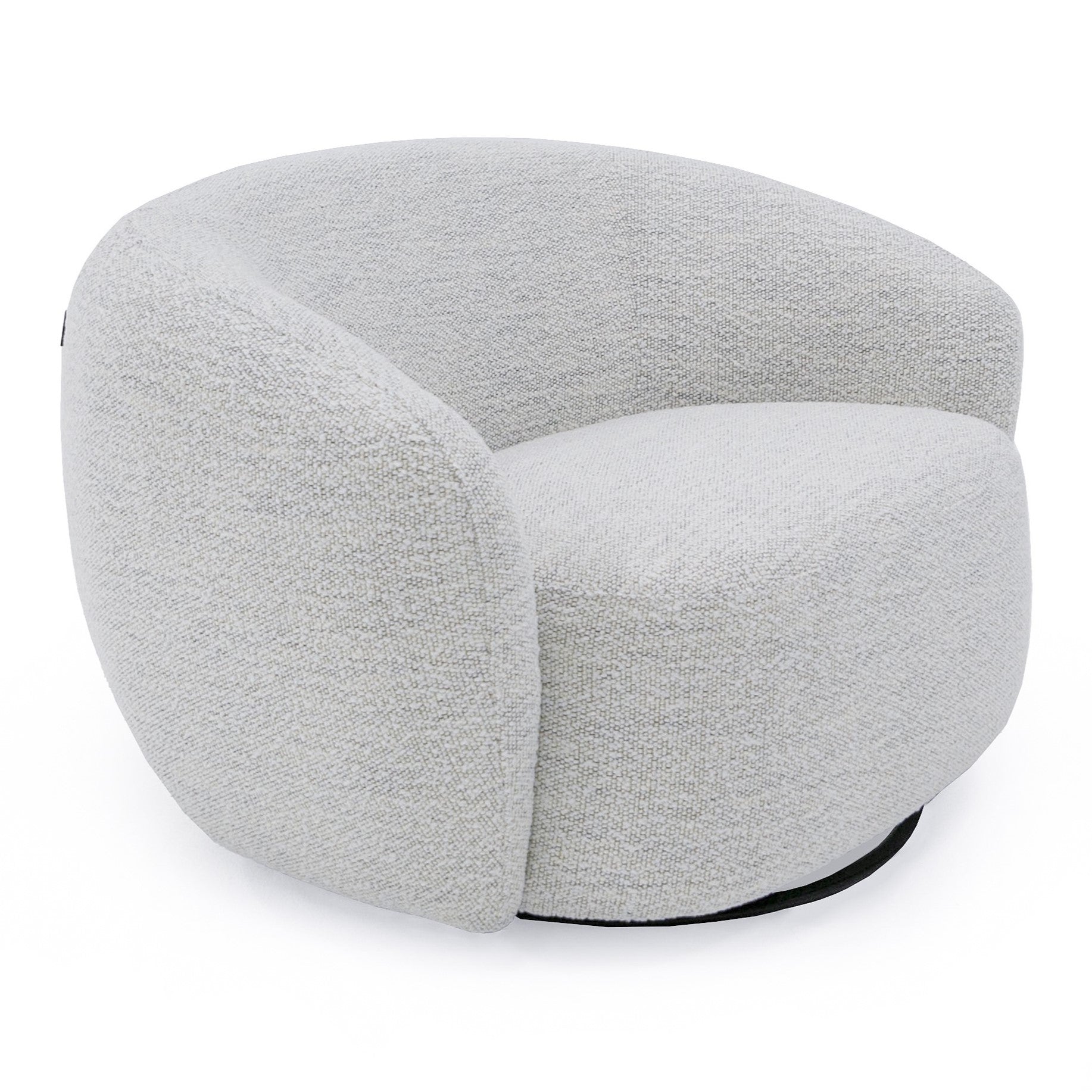 Omaha - Modern Swivel Off White Fabric Chair - image 5