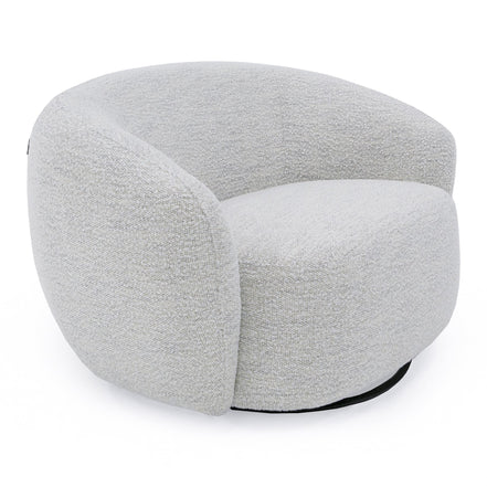 Omaha - Modern Swivel Off White Fabric Chair - image 5