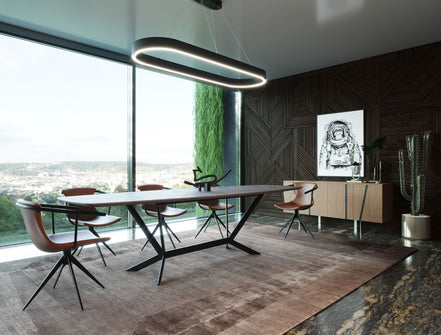 Herzog - Modern Grey Ceramic Dining Table - image 5