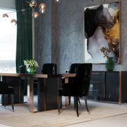 Cartier Modern Black & Rosegold Dining Table - image 4