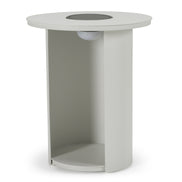 Onza - Outdoor White End Table w/ Solar Light - image 2