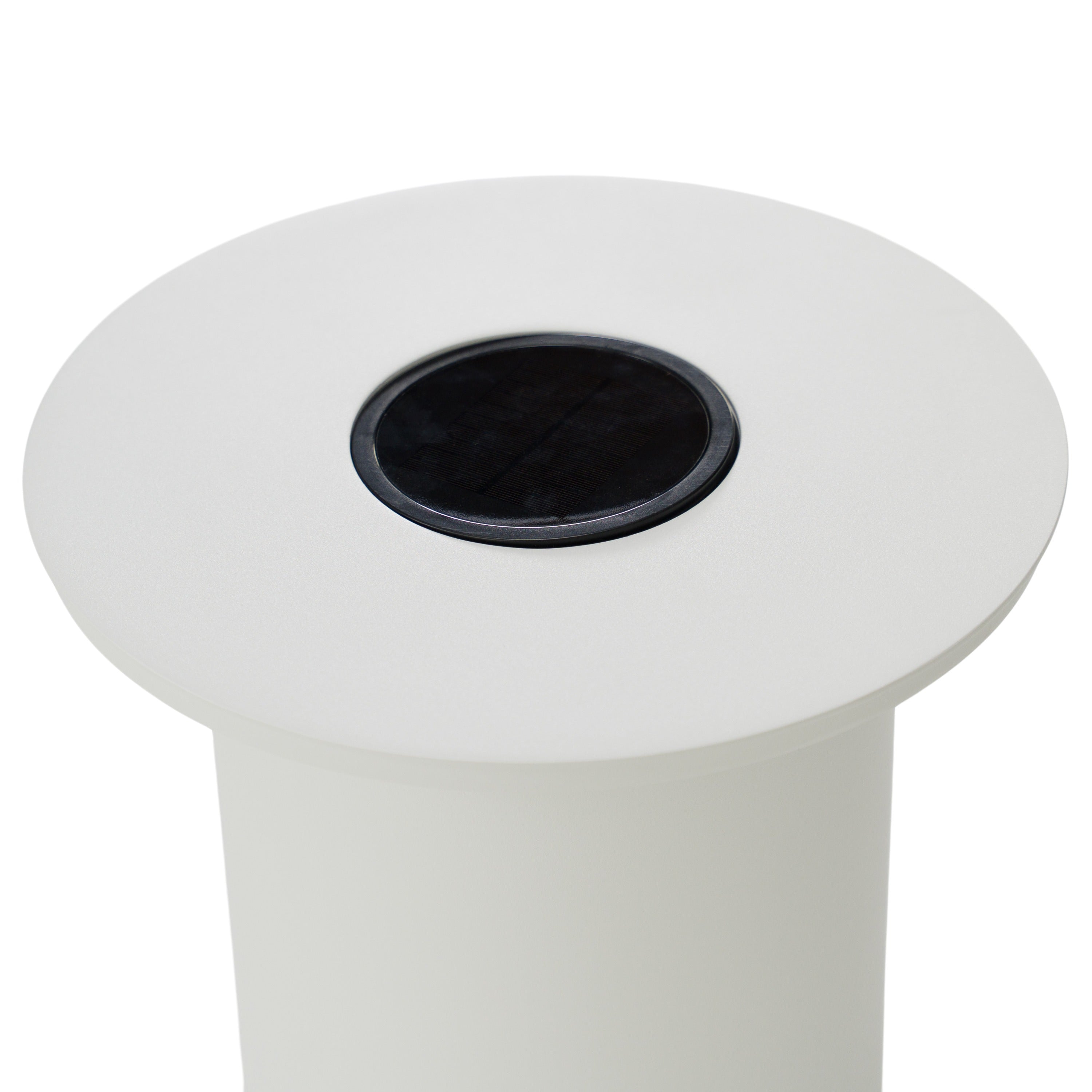 Onza - Outdoor White End Table w/ Solar Light - image 5