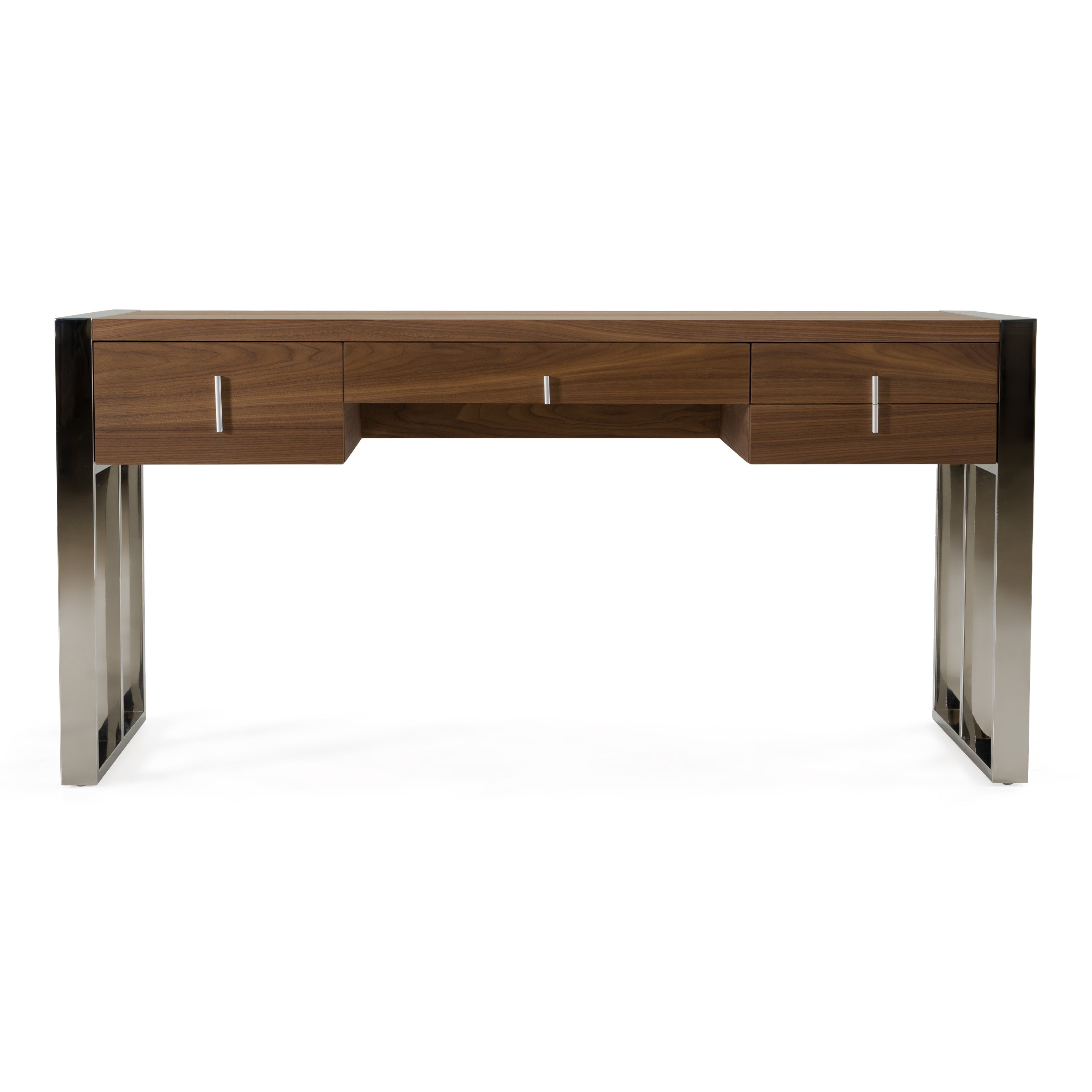 Orcutt - Modern Walnut & Stainless Steel Desk - image 2