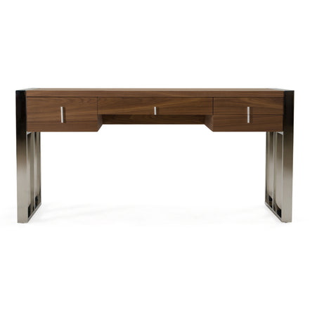 Orcutt - Modern Walnut & Stainless Steel Desk - image 2