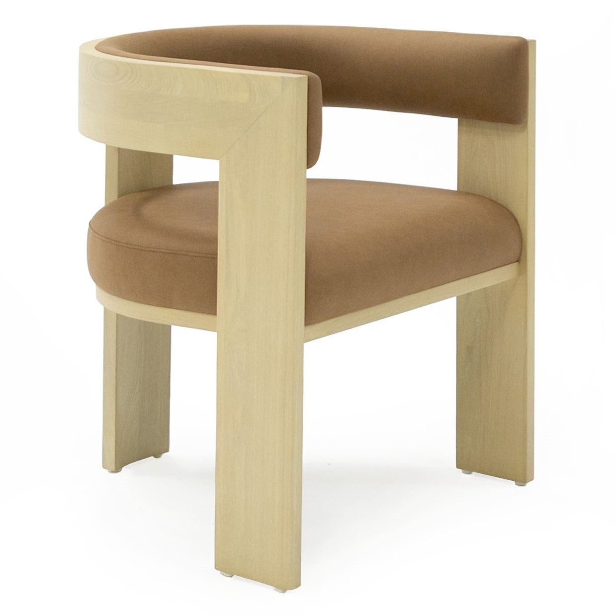 Osaka - Modern Natural Ash + Rust Fabric Dining Chair - image 4