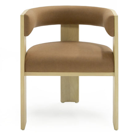 Osaka - Modern Natural Ash + Rust Fabric Dining Chair - image 3