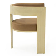 Osaka - Modern Natural Ash + Rust Fabric Dining Chair - image 5