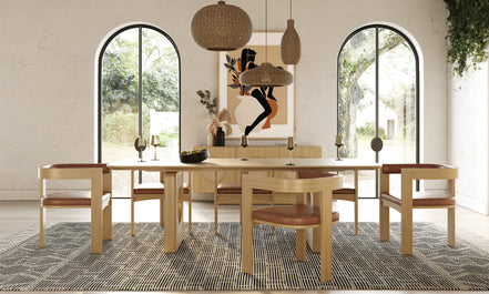 Oshana - Modern White Oak Dining Table - image 2