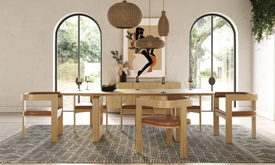 Oshana - Modern White Oak Dining Table - image 2