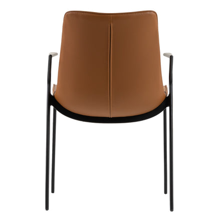 Osprey - Modern Camel Vegan Leather Dining Chair (Set of 2) - image 4