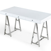 Ostrow - White + Stainless Steel Desk - image 3