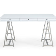 Ostrow - White + Stainless Steel Desk - image 4