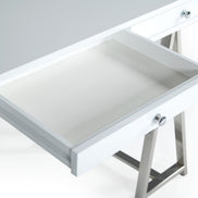 Ostrow - White + Stainless Steel Desk - image 5