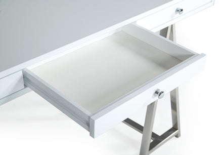 Ostrow - White + Stainless Steel Desk - image 5