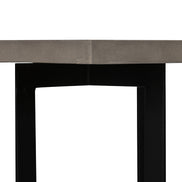 Sharon Modern Concrete & Black Metal End Table