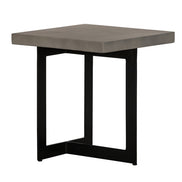 Sharon Modern Concrete & Black Metal End Table - image 5