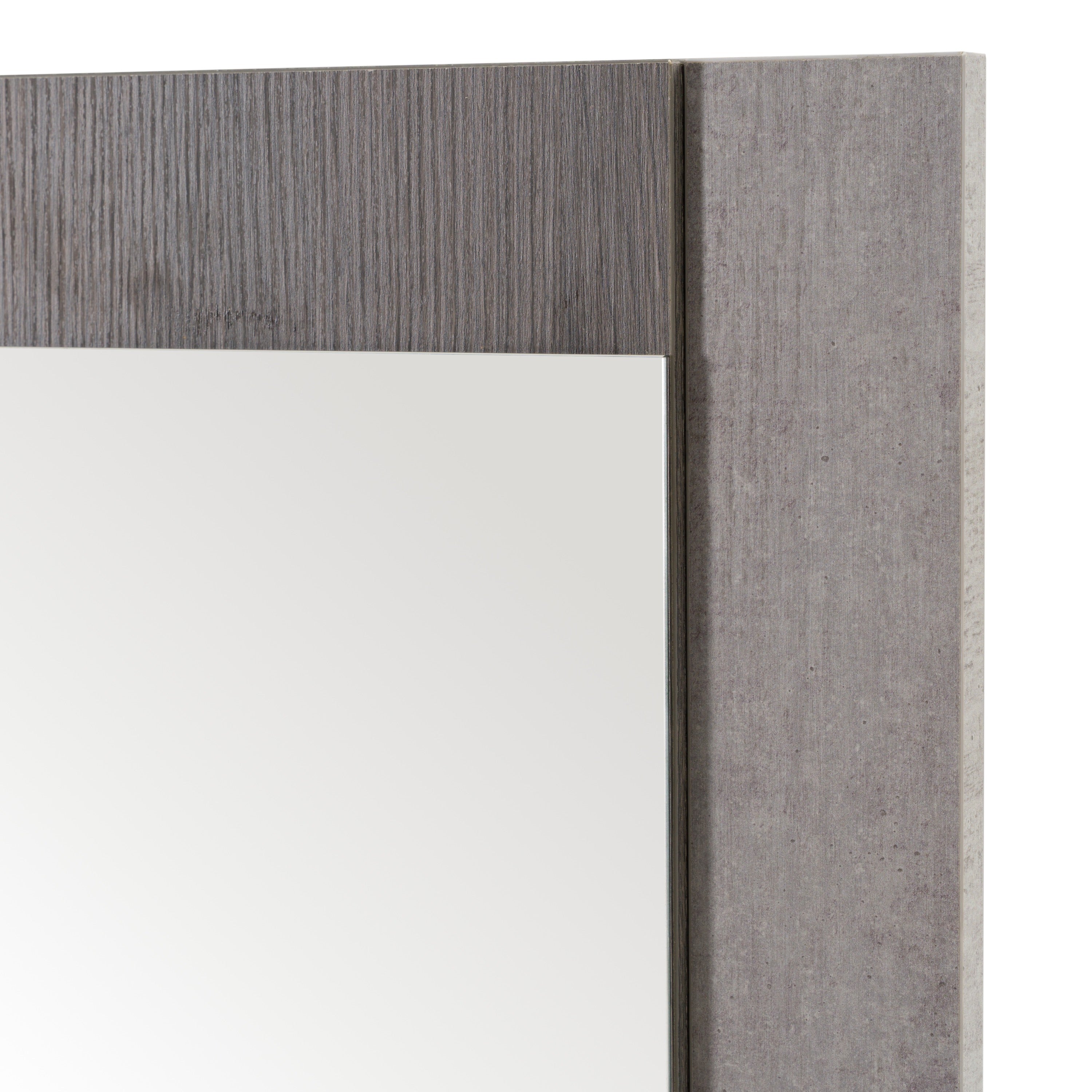 Palermo Italian Modern Faux Concrete & Grey Mirror - image 2