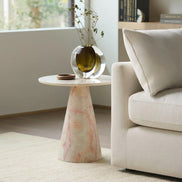 Pampa - Modern Faux Marble End Table - image 5