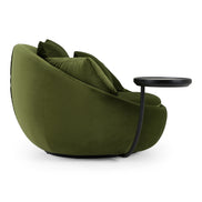 Pascal Modern Round Green Velvet Swivel Lounge Chair - image 2