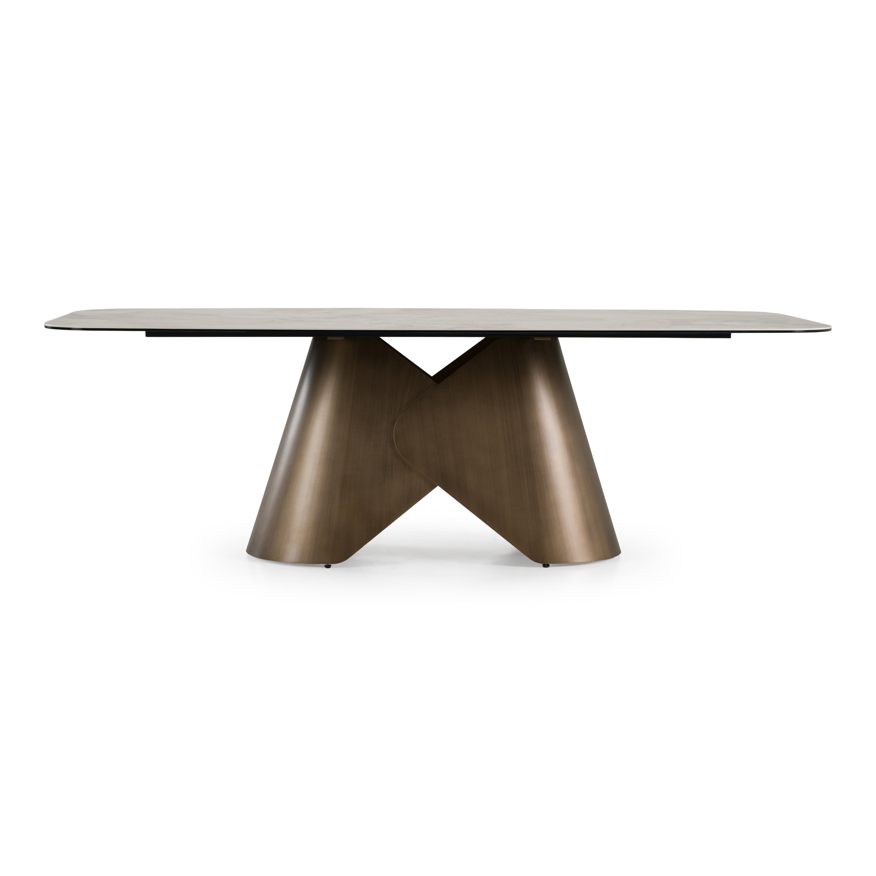 Paulsen - Modern Ceramic + Brass Dining Table - image 2
