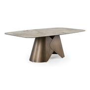 Paulsen - Modern Ceramic + Brass Dining Table - image 3