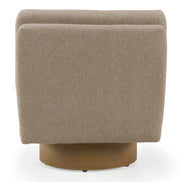 Petito - Modern Beige Fabric + Chestnut Accent Chair - image 3