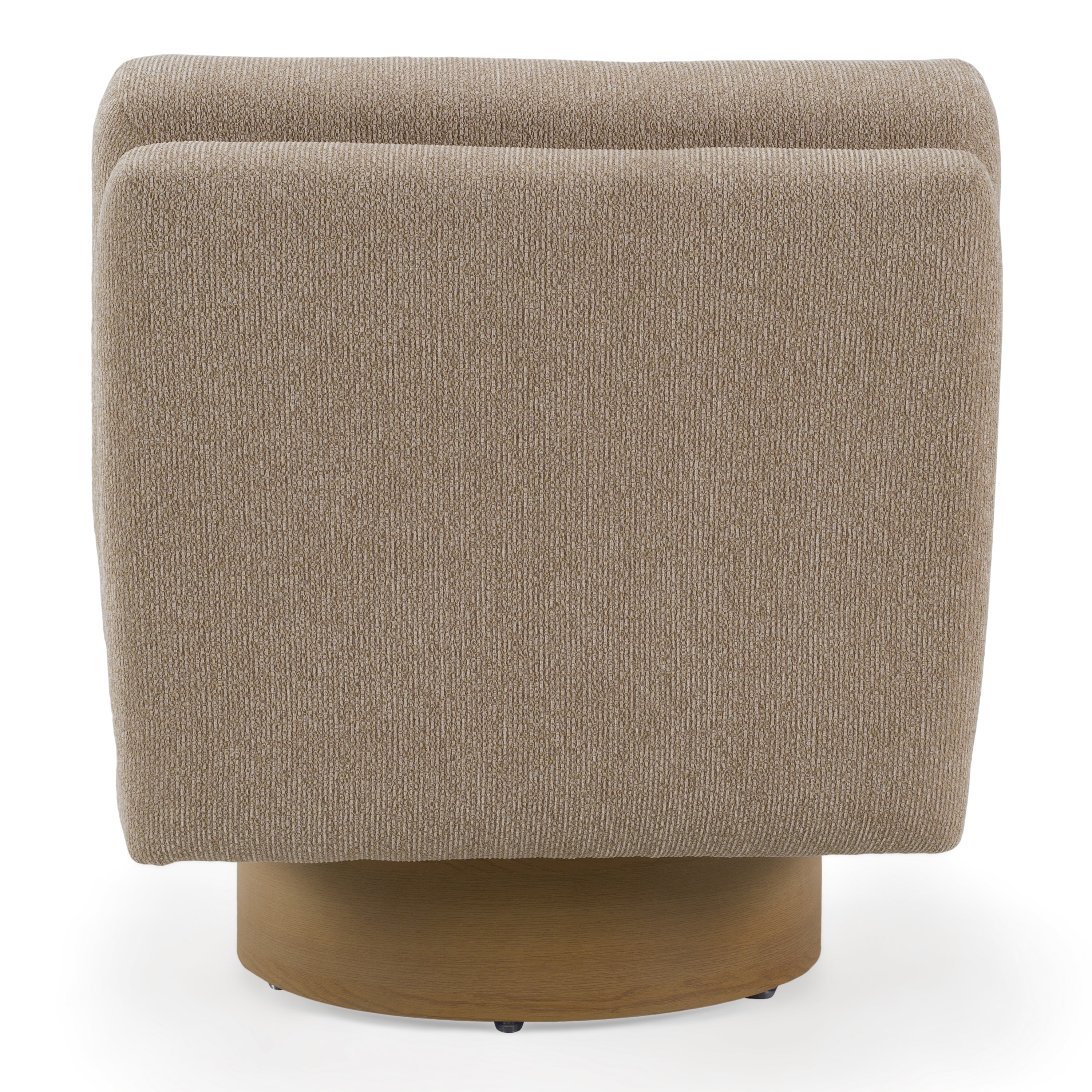 Petito - Modern Beige Fabric + Chestnut Accent Chair - image 3