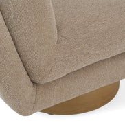 Petito - Modern Beige Fabric + Chestnut Accent Chair - image 5