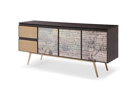 Phelan - Modern Smoked Ash & Brass Buffet - image 2