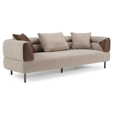 Plume - Modern Brown Fabric Sofa - image 2
