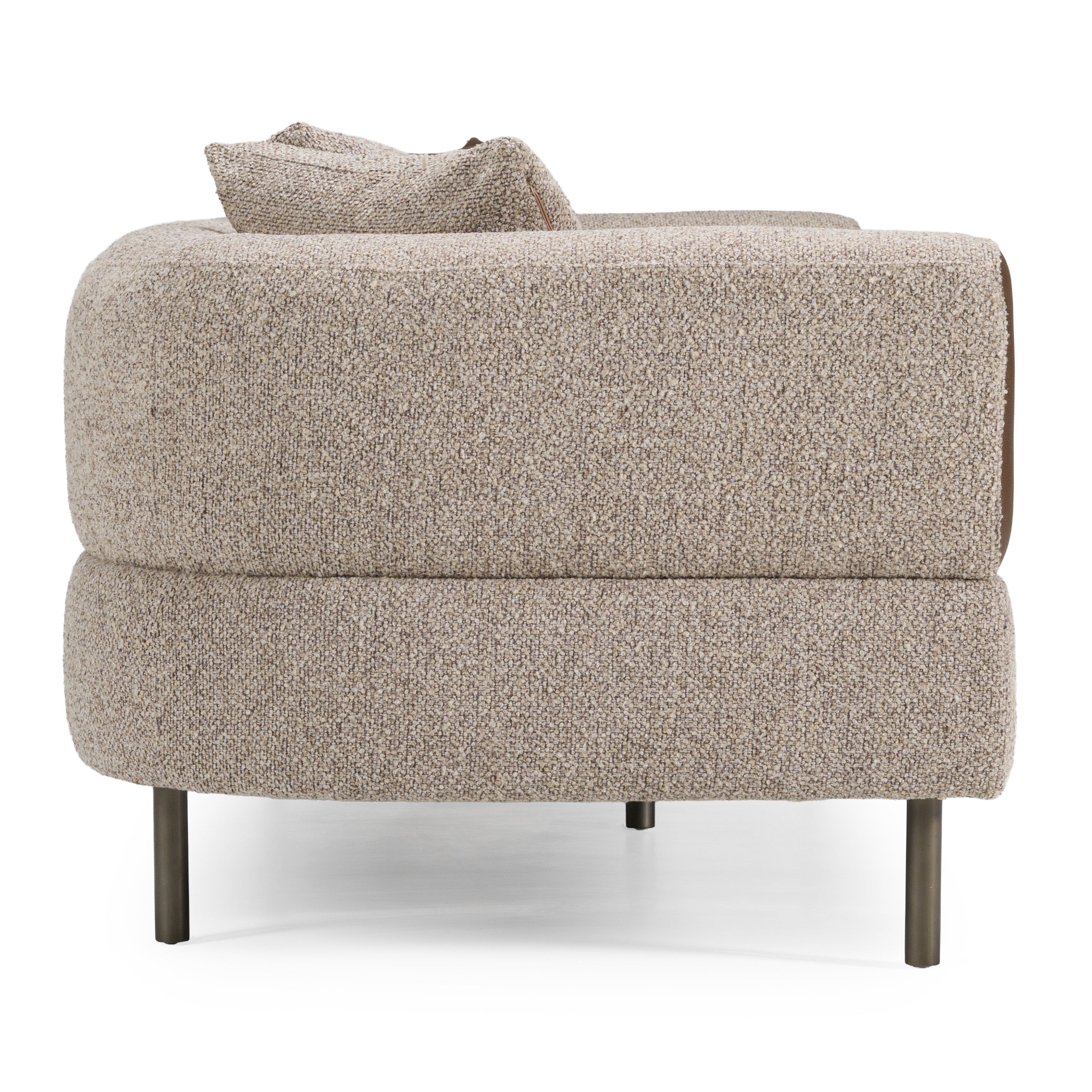 Plume - Modern Brown Fabric Sofa - image 3