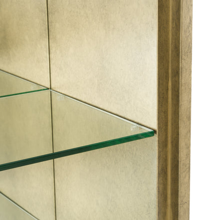 Poise - Modern Antique Brass + Mirror Bookcase - image 2