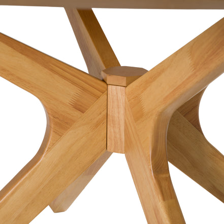 Prospect - Modern Round 59" Natural Oak Dining Table - image 3