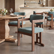 Poly Dining Chair Moss Gray & Walnut