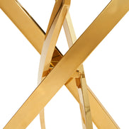 Pyrite Modern Glass and Gold Console Table - image 2