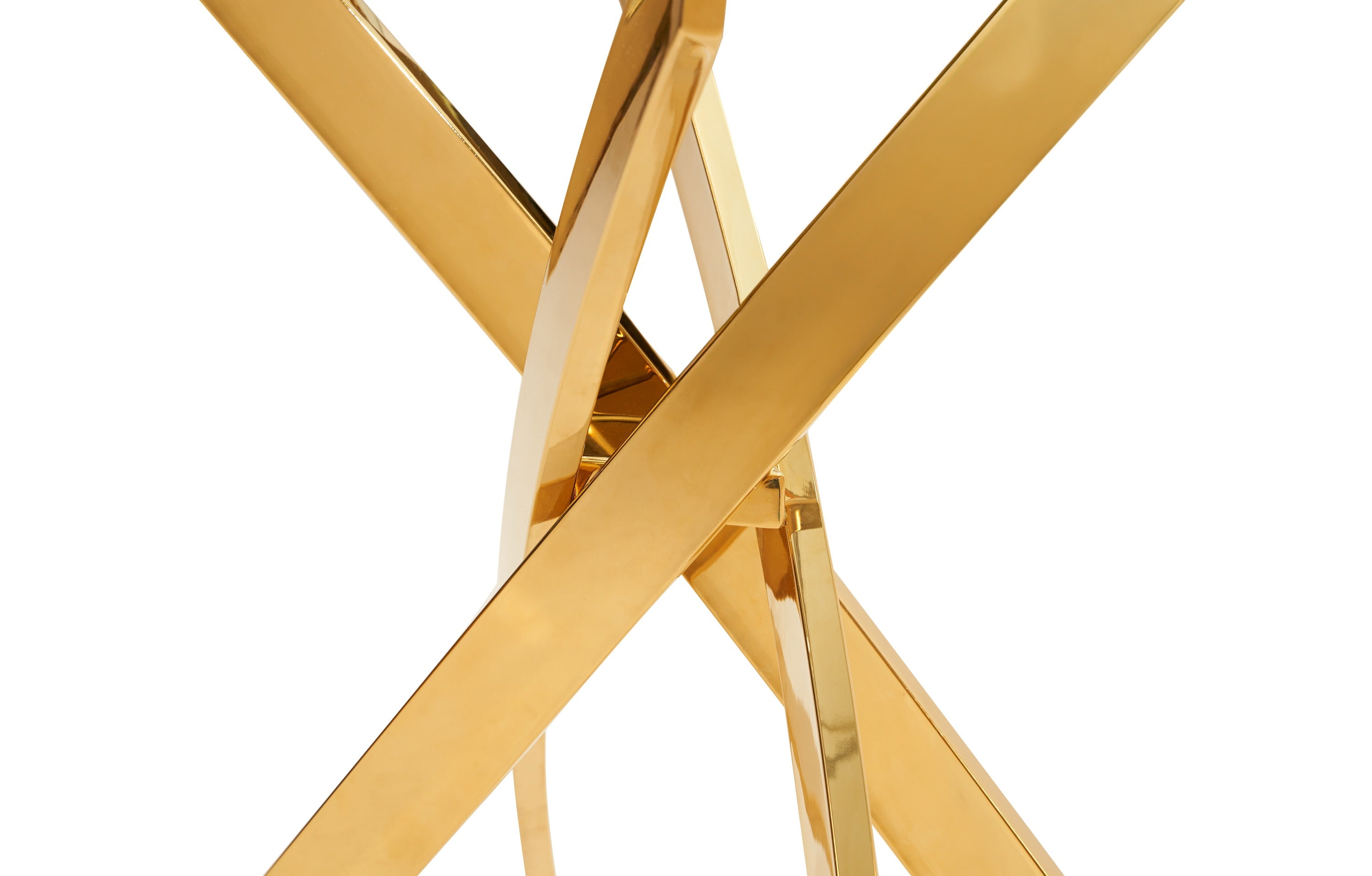 Pyrite Modern Glass and Gold Console Table - image 2