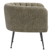 Deco Accent Chair Green Tweed