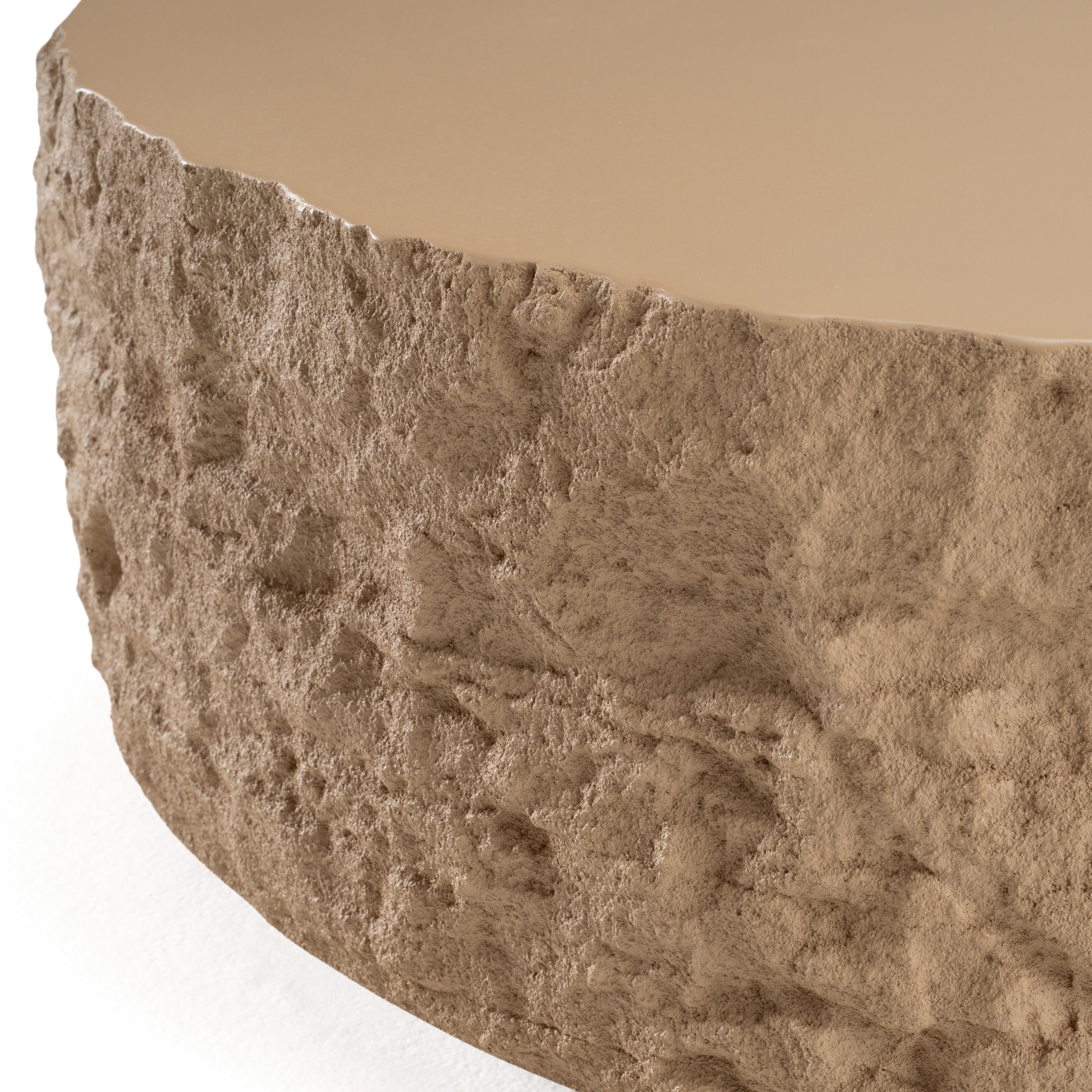 Quarry - Modern Beige Round Coffee Table - image 3