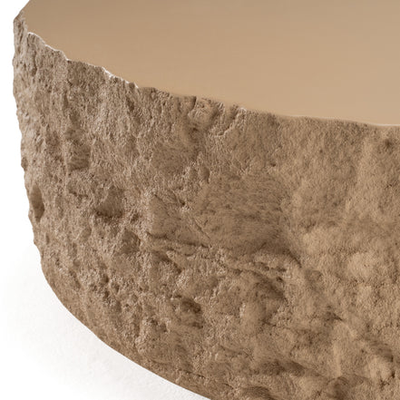 Quarry - Modern Beige Round Coffee Table - image 3