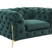 Quincey - Transitional Emerald Green Velvet Chair - image 2