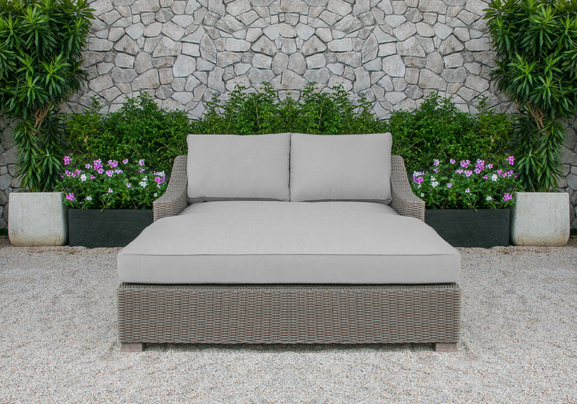 Pismo Outdoor Beige Wicker Sunbed - image 5